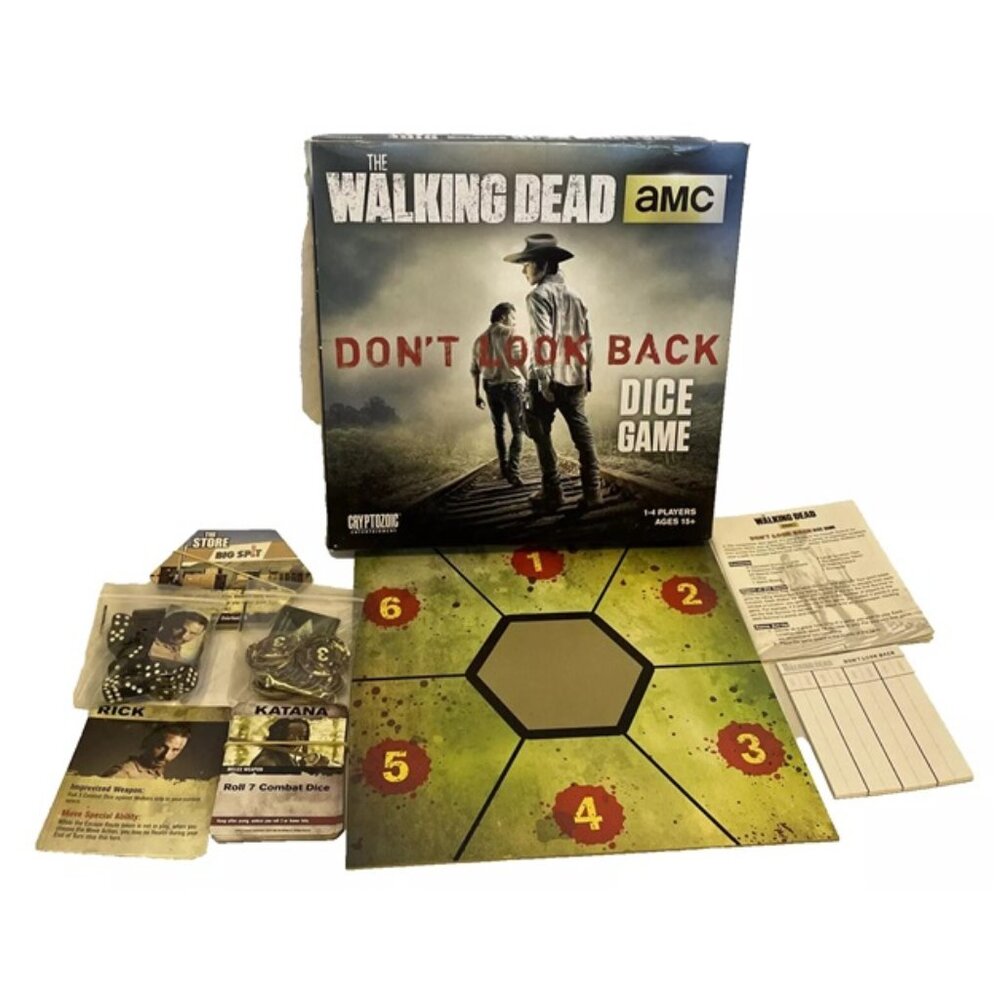 AMC The Walking Dead Don't Look Back Dice Board Game Complete Clean